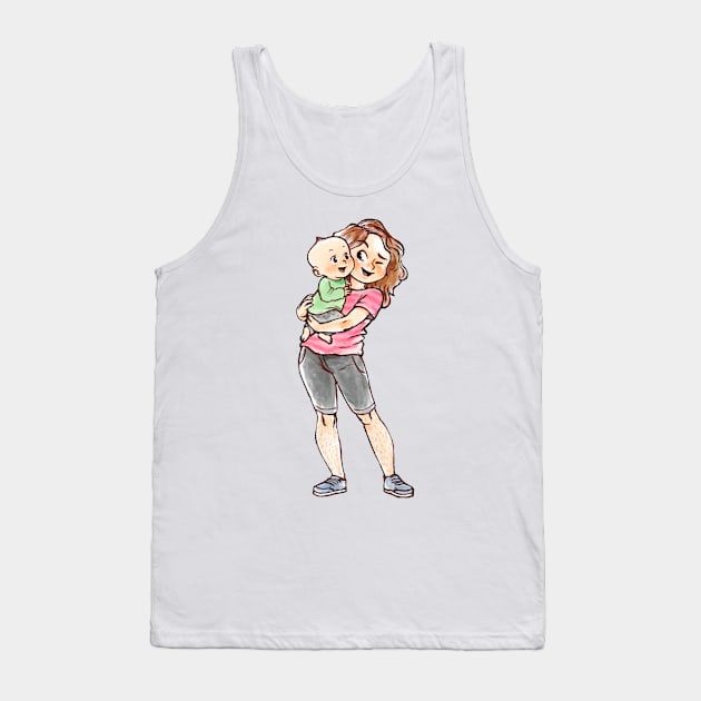 Mommy Joy Tank Top by ginaromoart